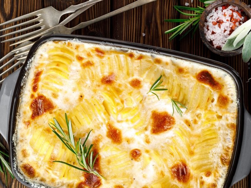 Kartoffelgratin mit Rosmarin