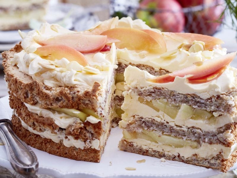 Schwedische Apfel-Mandeltorte