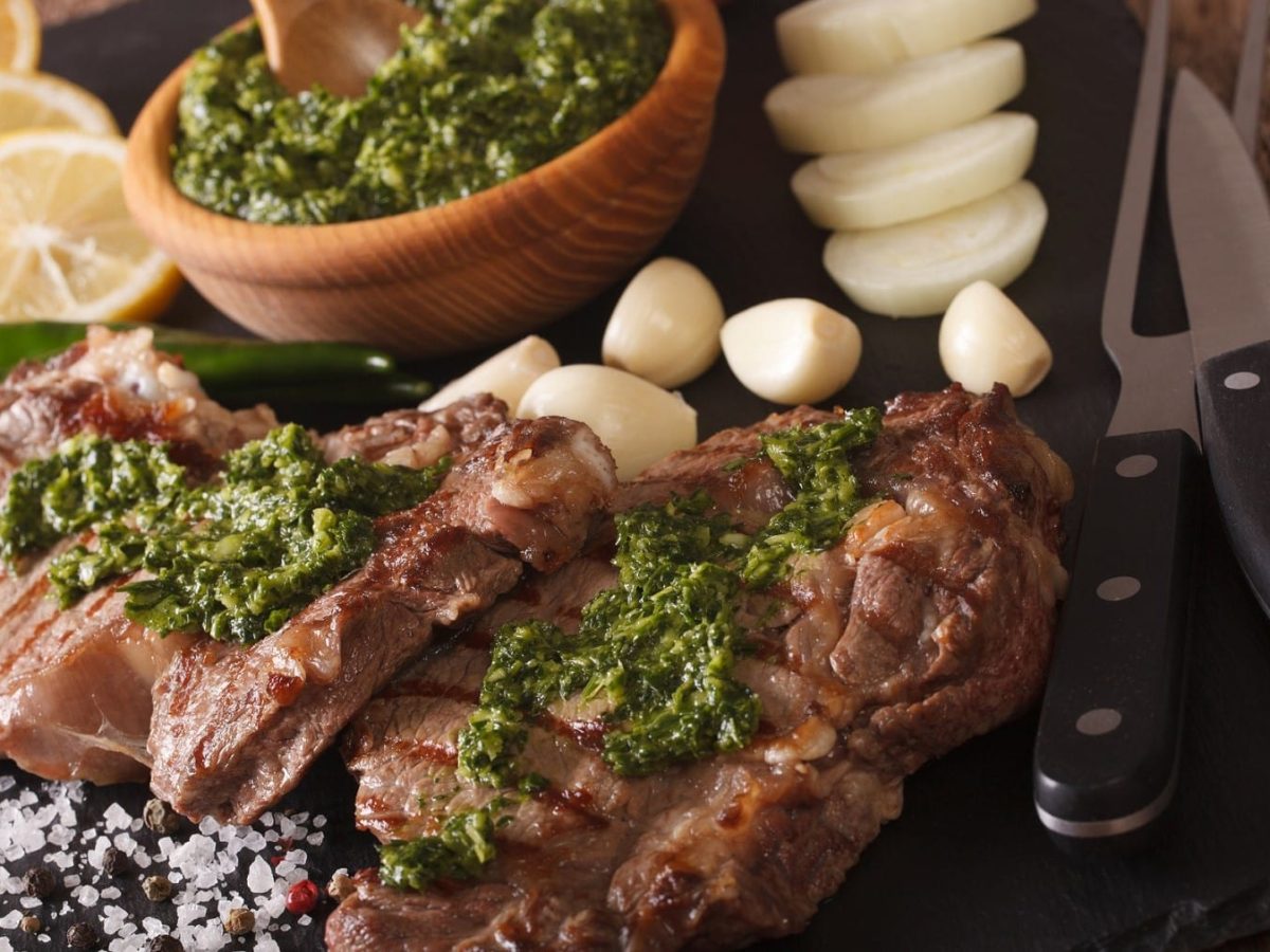 Steak mit selbstgemachtem Pesto