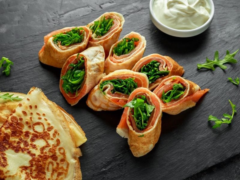 Lachs-Crêpe-Röllchen