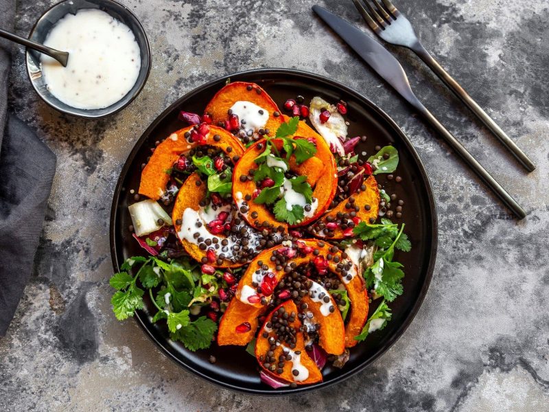 Kürbissalat mit Granatapfel