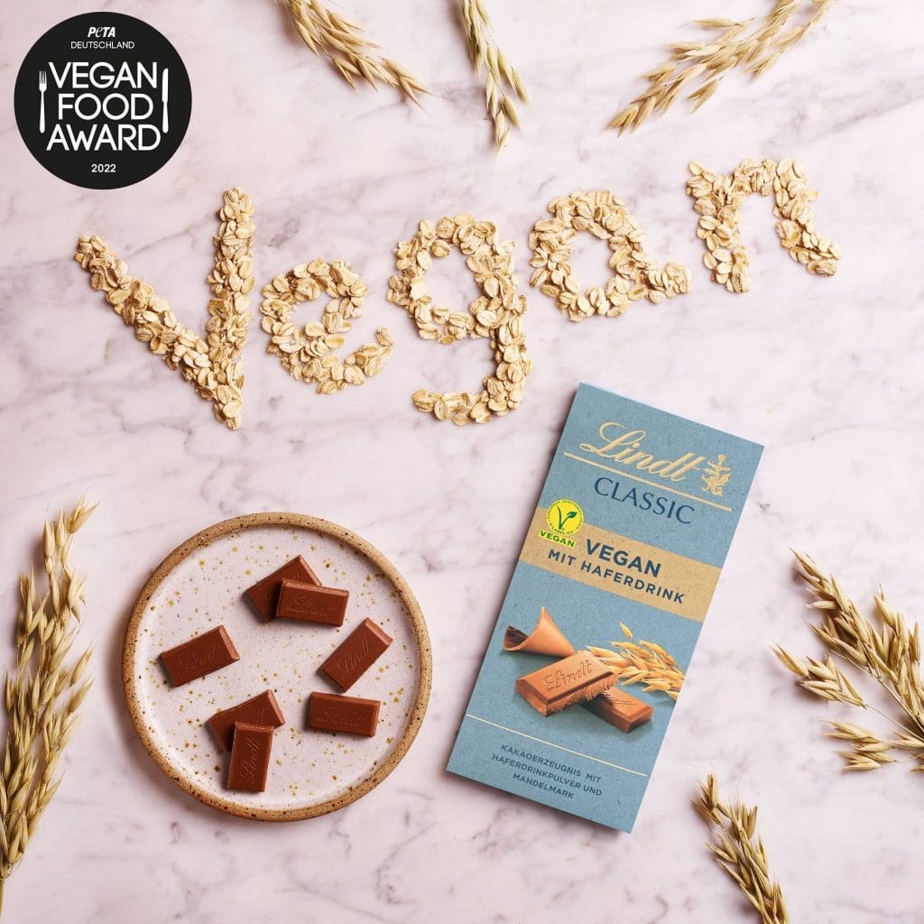 Lindt-Schokolade gewinnt Vegan Food Award von PETA