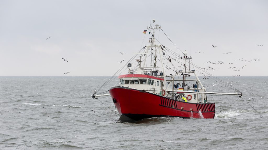 Fischerboot auf der Nordsee.